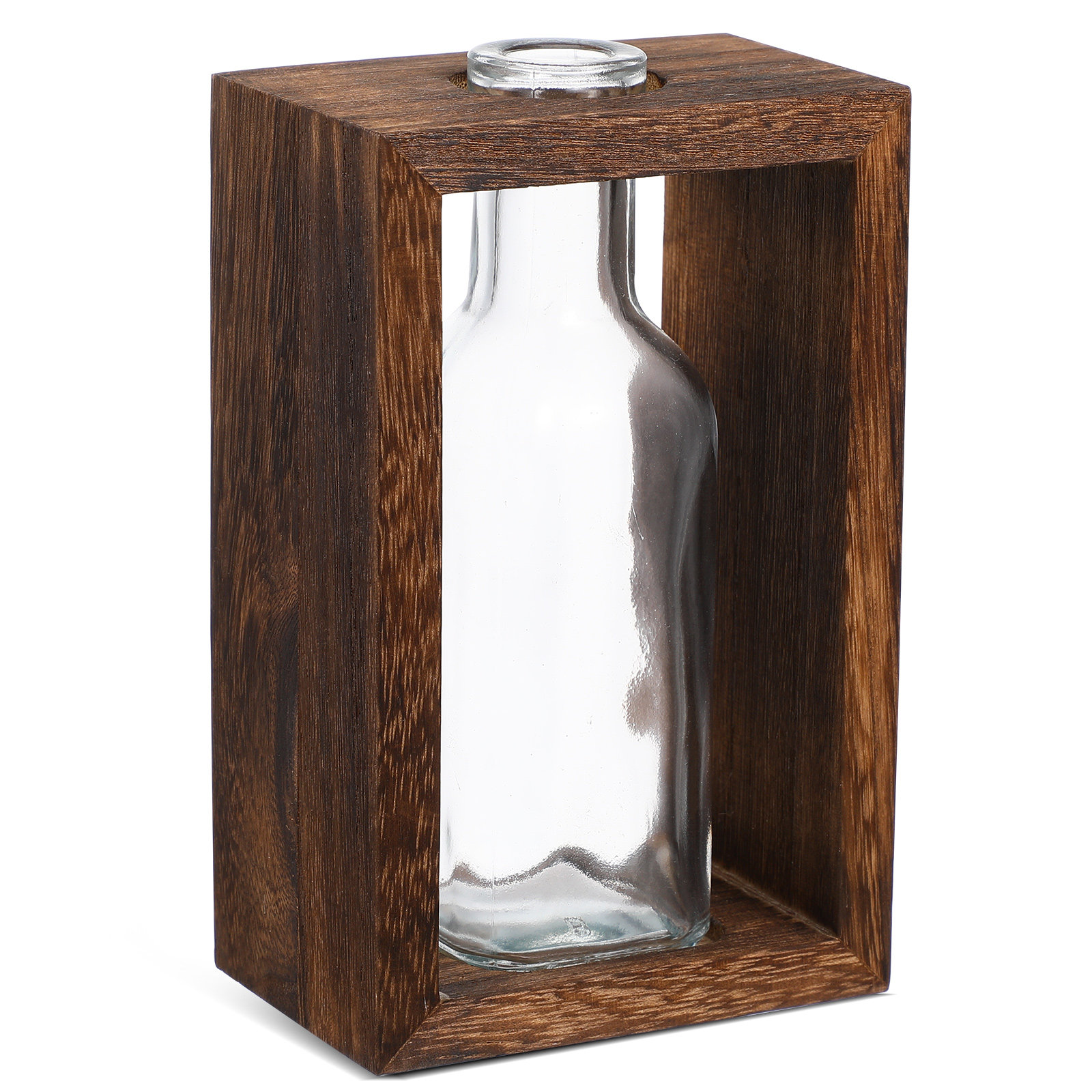 1Set Wooden Hydroponic Plant P - Propagation Station Vase ulasan dan harga