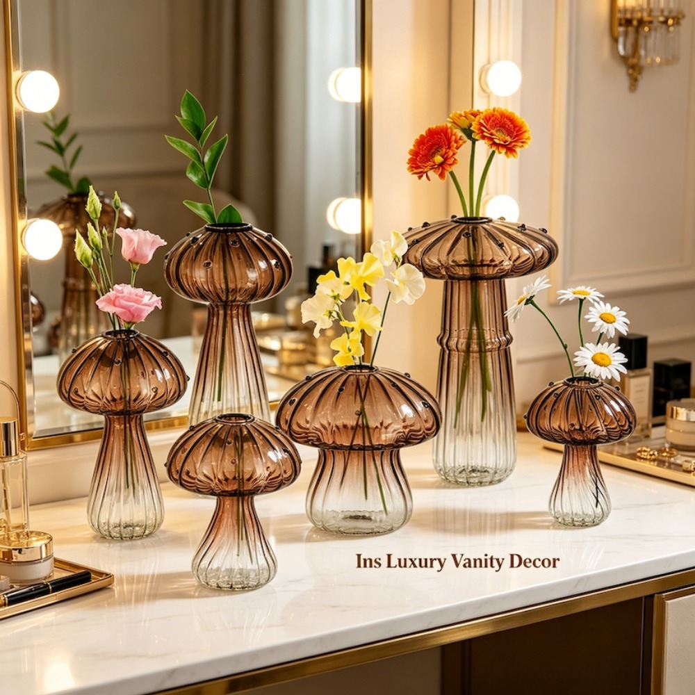 Mushroom‑Design Fluted Glass P - Propagation Station Vase ulasan dan harga
