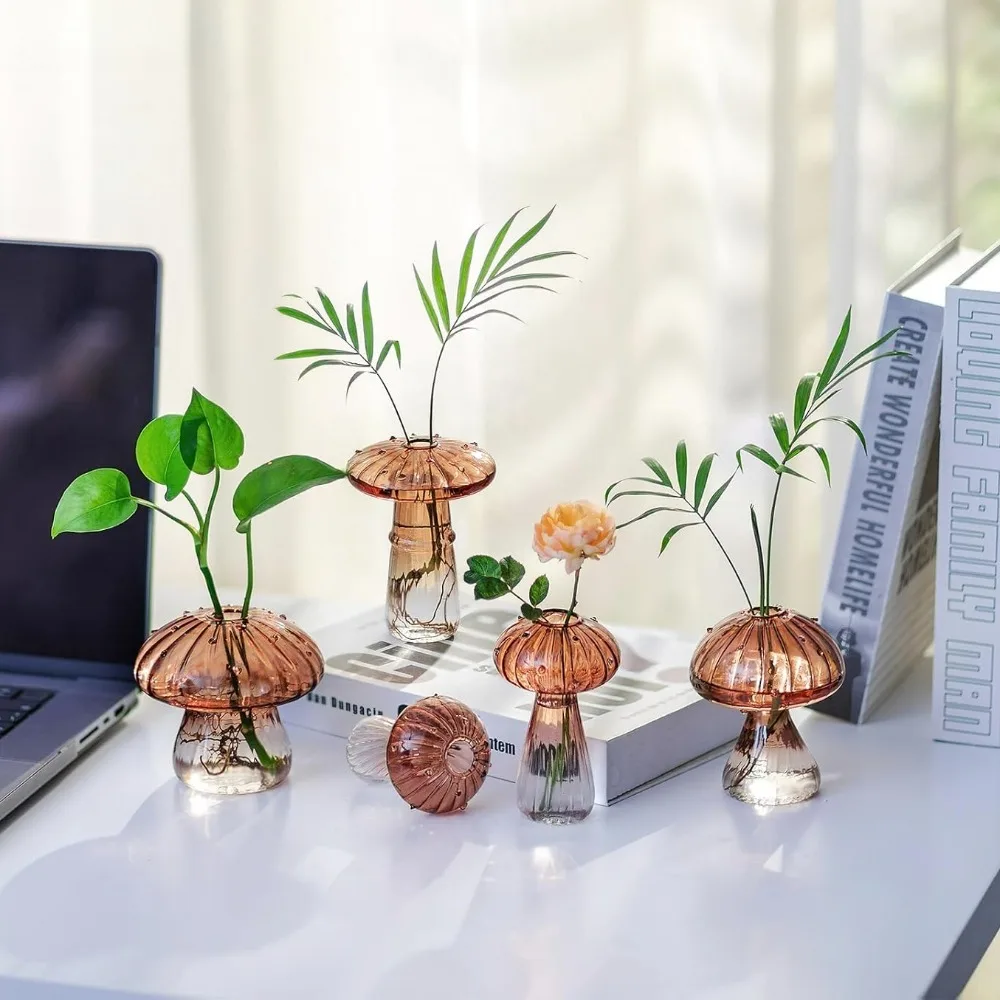 Mushroom‑Design Fluted Glass P - Propagation Station Vase ulasan dan harga